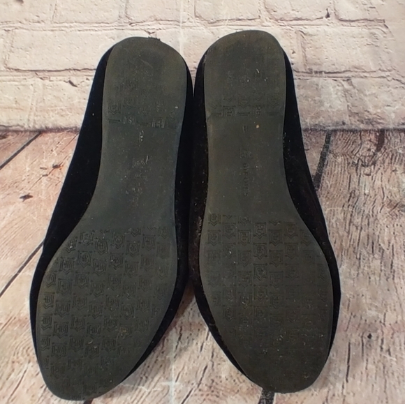 Birdies The Starling Black Velvet Flats 8 - Picture 7 of 12